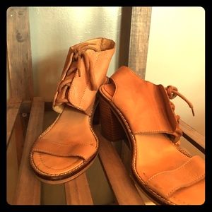 Topshop lace-up high heeled sandals.